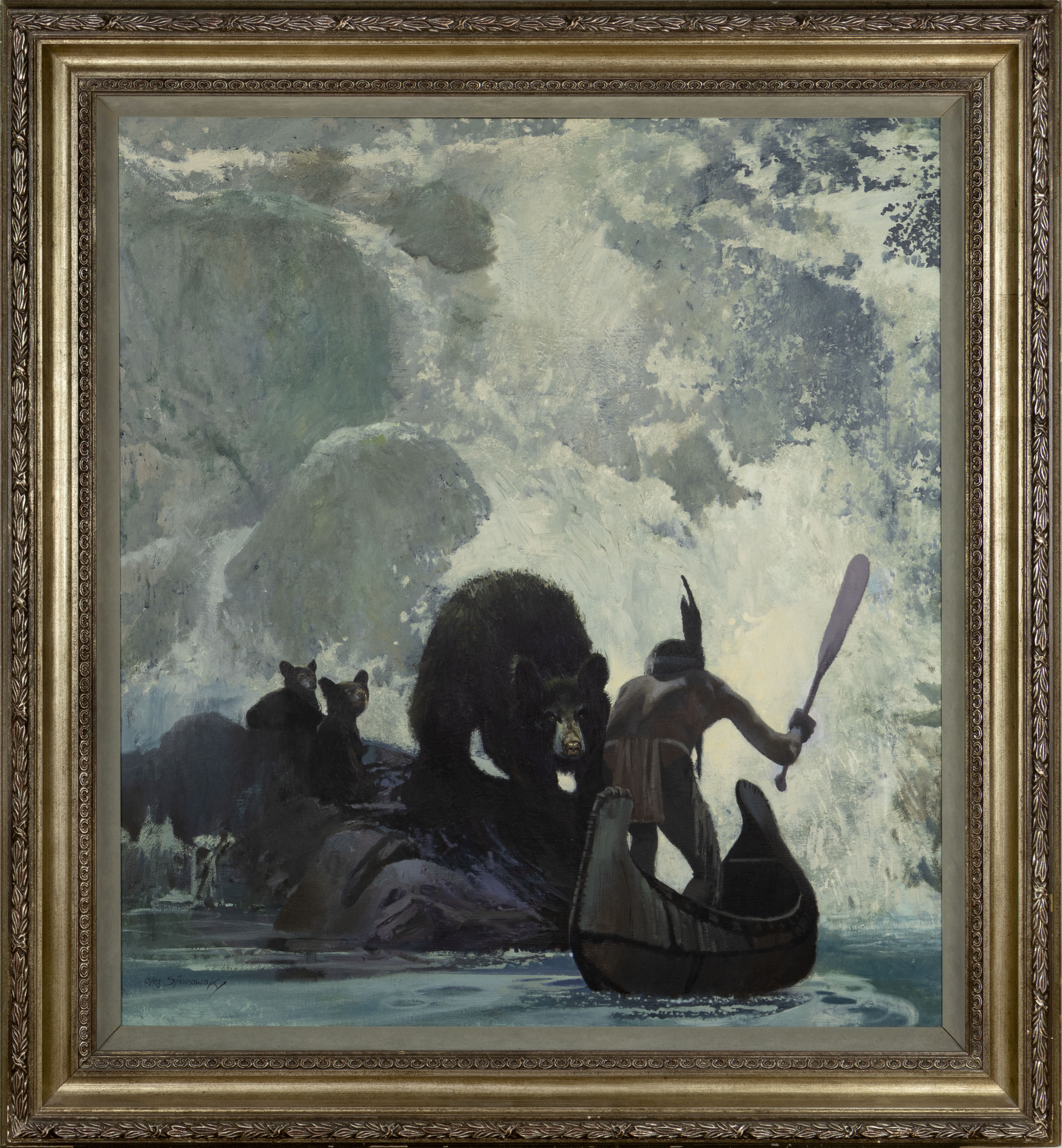 Artwork by Oleg Stavrowsky, Wild Encounter, Made of oil on canvas