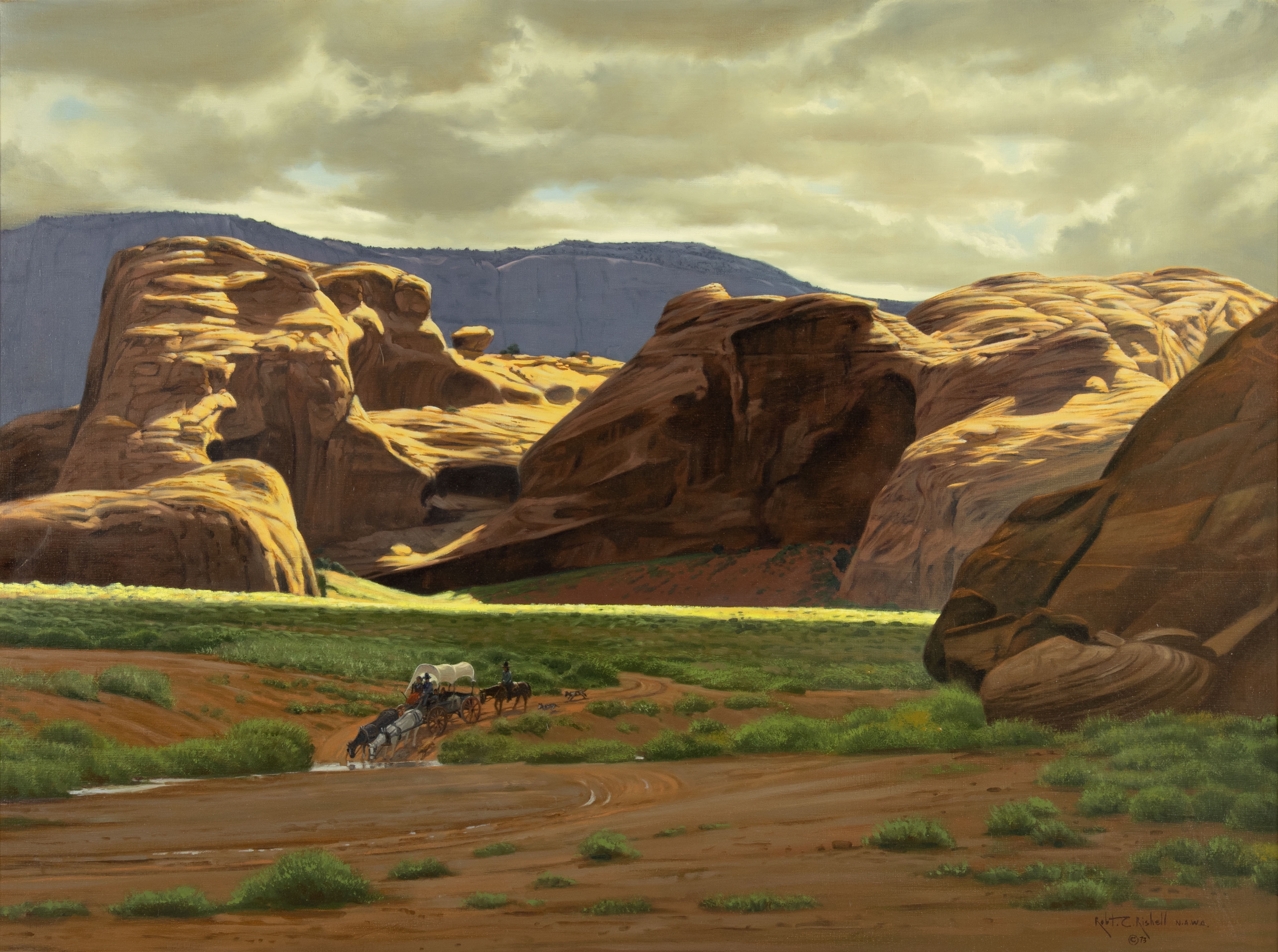 Artwork by Robert Rishell, Road to the Sing, Made of oil on canvas