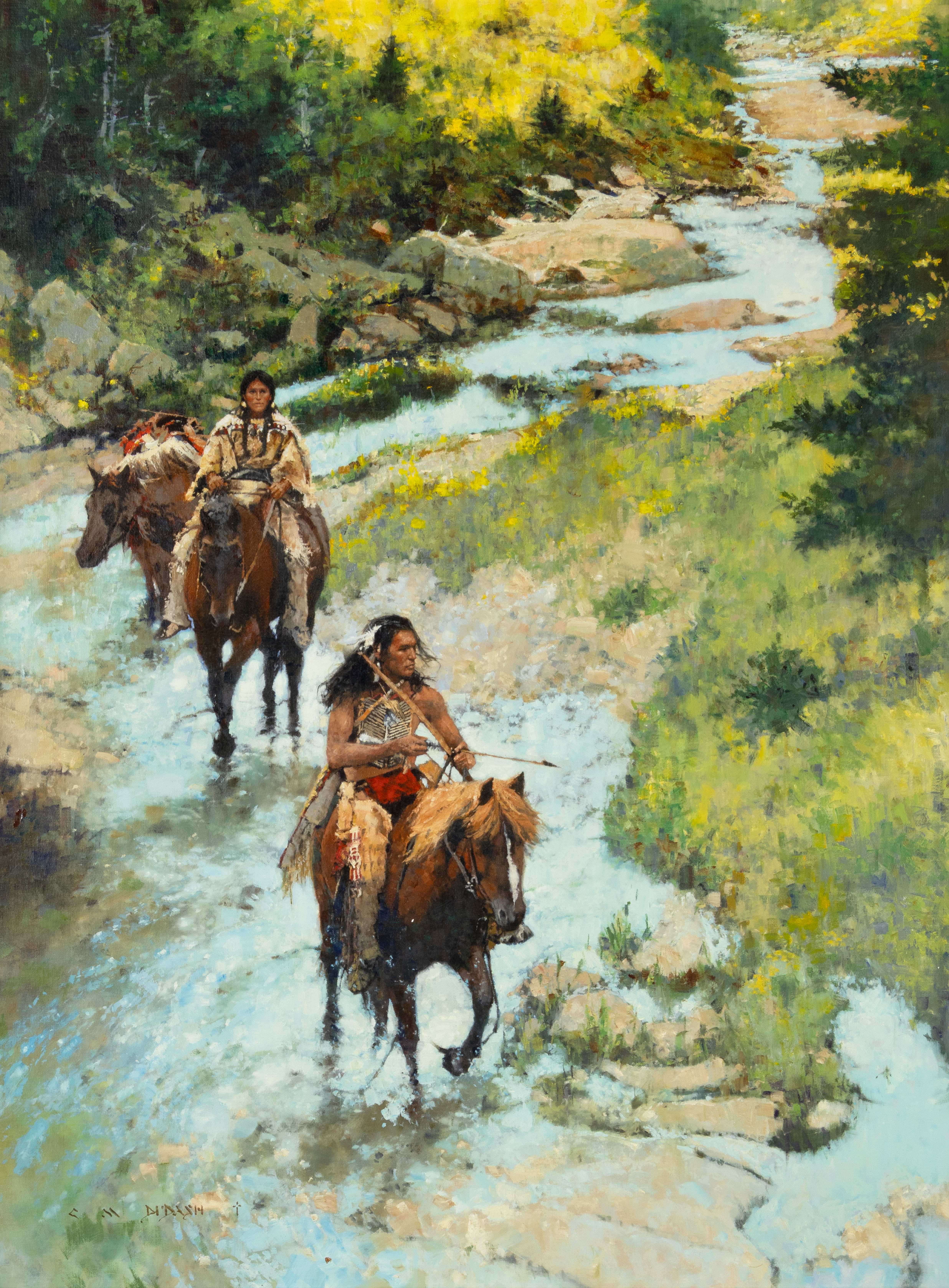 Artwork by C. Michael Dudash, A Journey's Guardian, Made of oil on linen panel