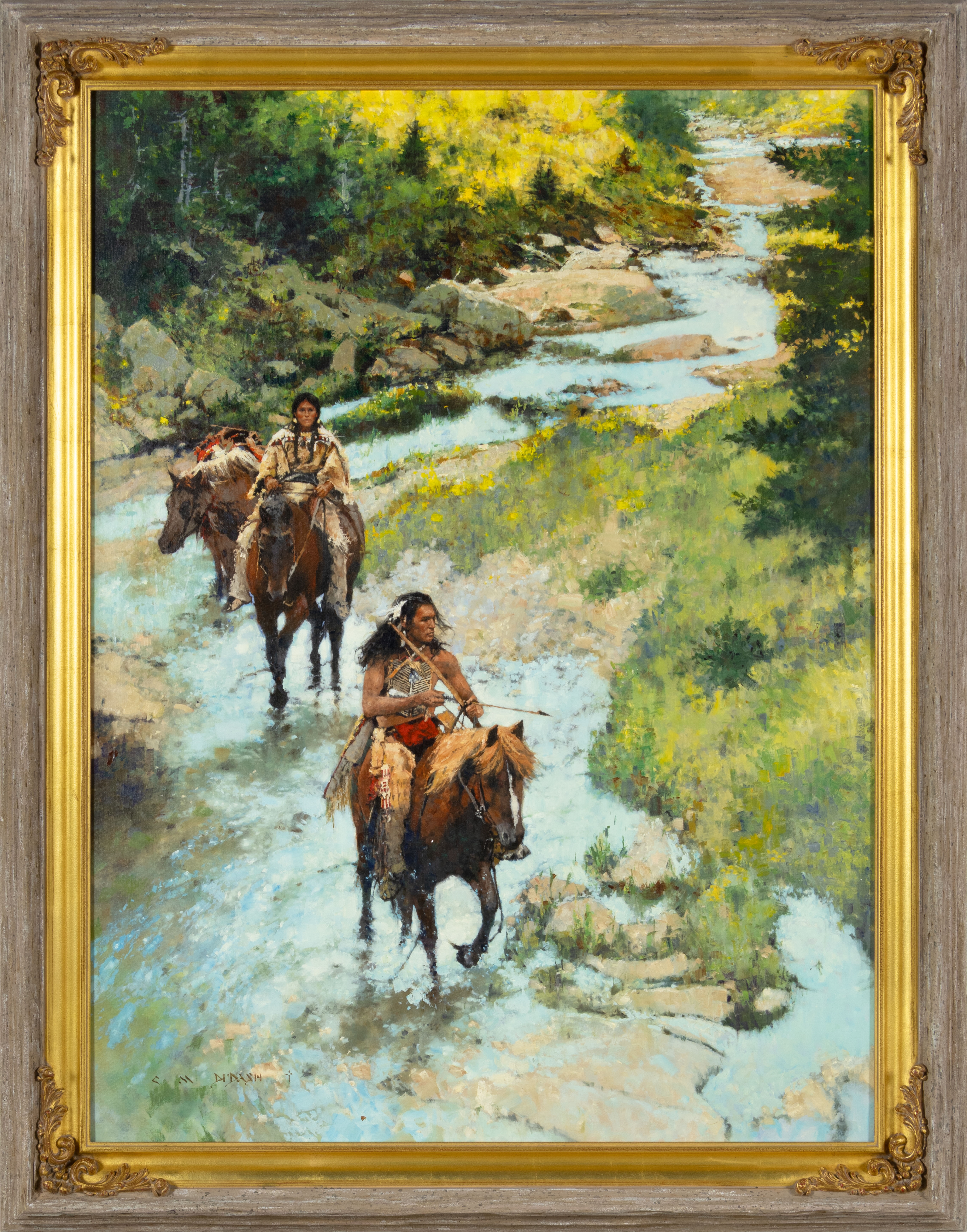 Artwork by C. Michael Dudash, A Journey's Guardian, Made of oil on linen panel