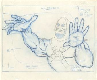 a drawing of a man with his hands outstretched