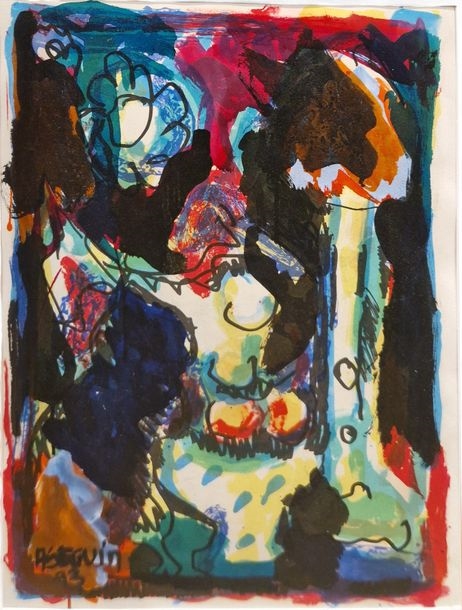 Artwork by Adrien Seguin, Composition, Made of Ink and watercolor on paper