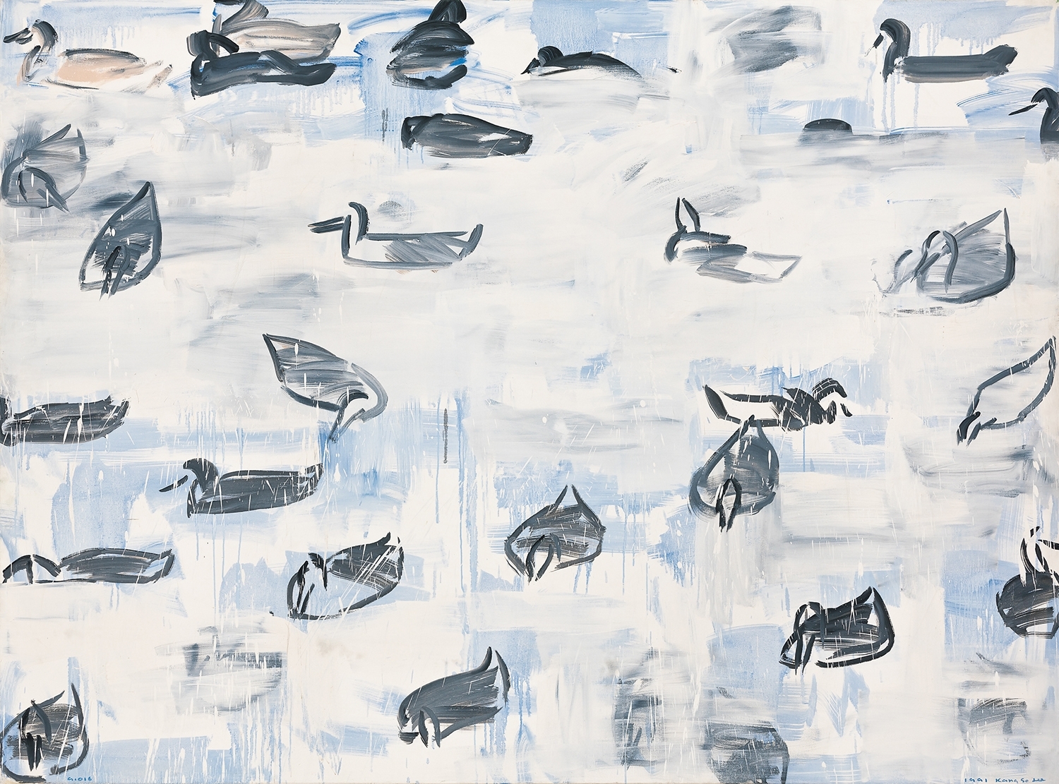 Artwork by Lee Kang-So, Untitled - 91016, Made of oil on canvas