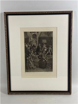 Peter Proksch. Etching. Der Platz des Pobelis - Peter Proksch