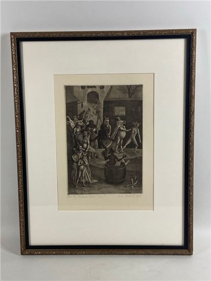 Peter Proksch. Etching. Der Platz des Pobelis - Peter Proksch