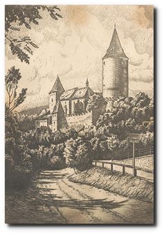 Pohled na hrad - Vilém Emil Rada