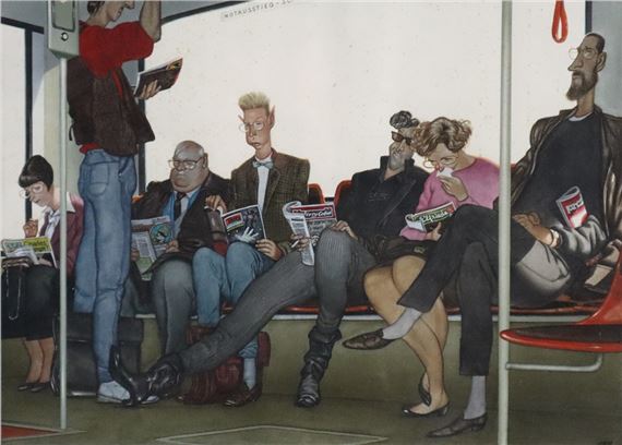 In der U-Bahn - Gerhard Haderer