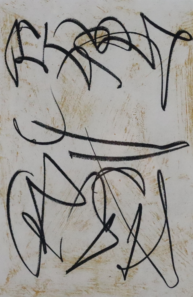 Artwork by Theodor Werner, Ohne Titel, Blatt aus dem Zyklus "Anamnesis, Made of lithograph