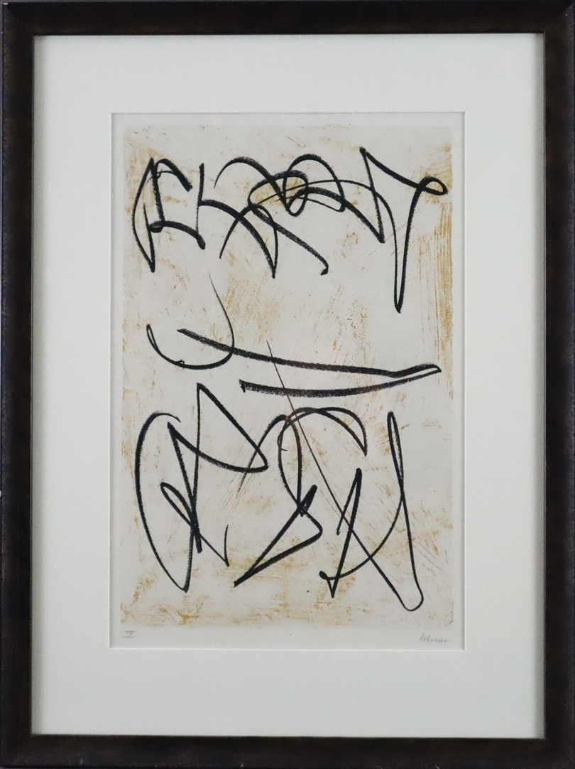 Artwork by Theodor Werner, Ohne Titel, Blatt aus dem Zyklus "Anamnesis, Made of lithograph