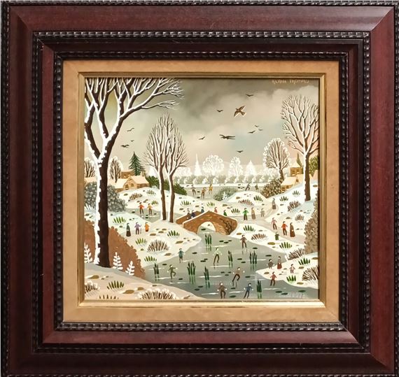 Paysage invernal au pont - Alain Thomas