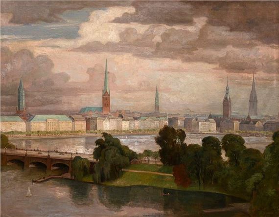 Panorama of Hamburg - Otto Thämer