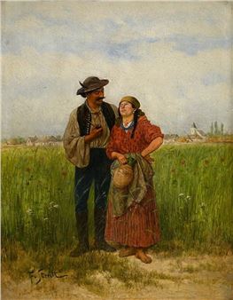 Peasant Couple in the Field - Franciszek Streitt