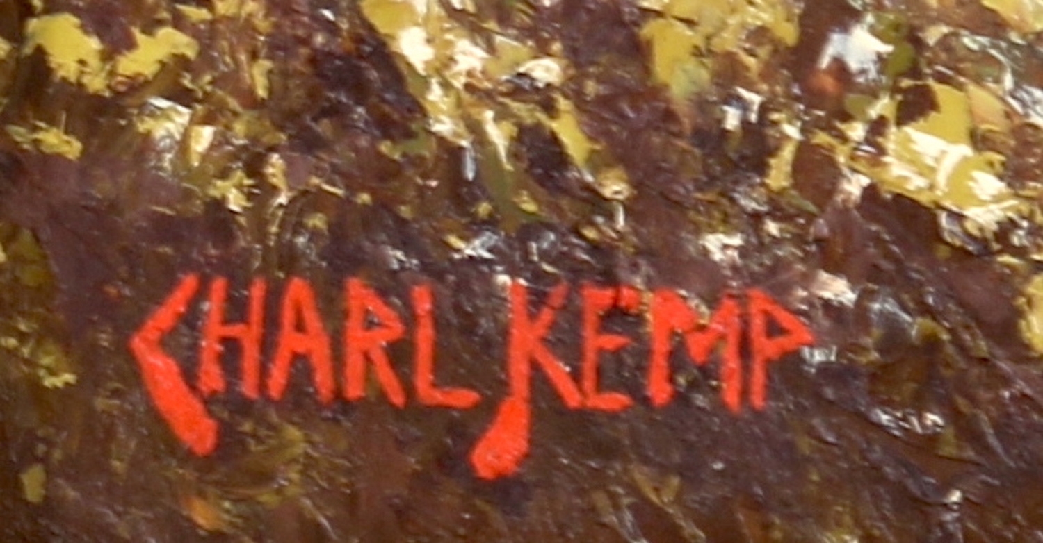 Artwork by Charles Kemp, ALOES ALONG A MOUNTAIN PASS, Made of Oil On Canvas On Board