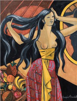 The Balinese Women with Mirror - Francois Brochet