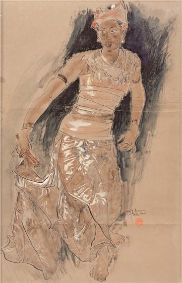 Balinese Man by Lee Man Fong, 1952