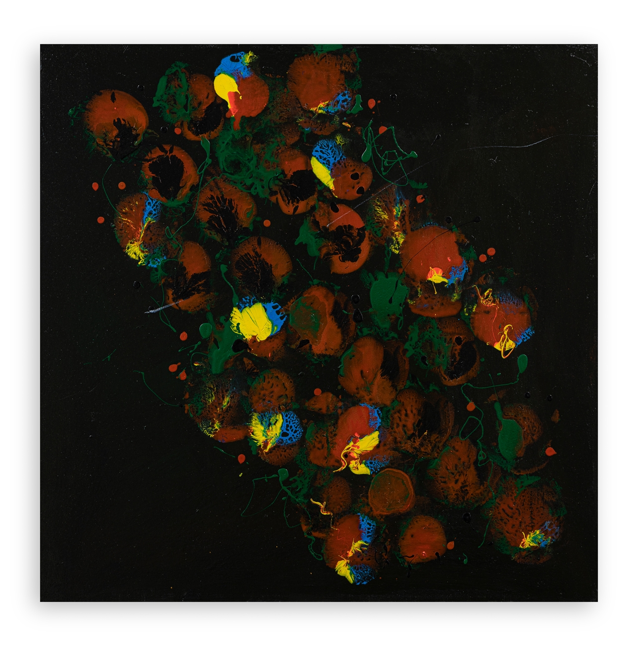 Artwork by Manon Dermis, Flores, Made of mixed media on canvas