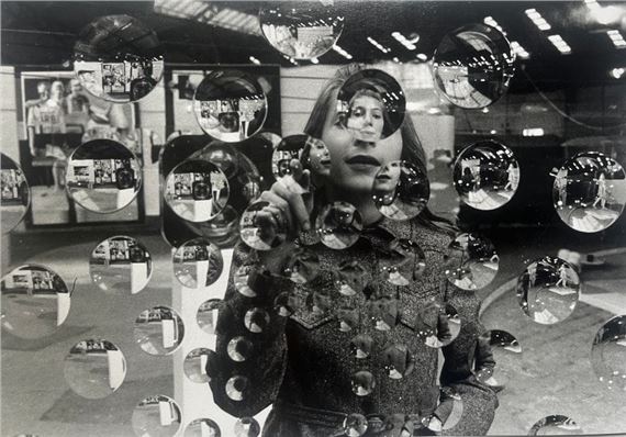 Young Girl and the Bubble by Michel Cabaud, c. 1980