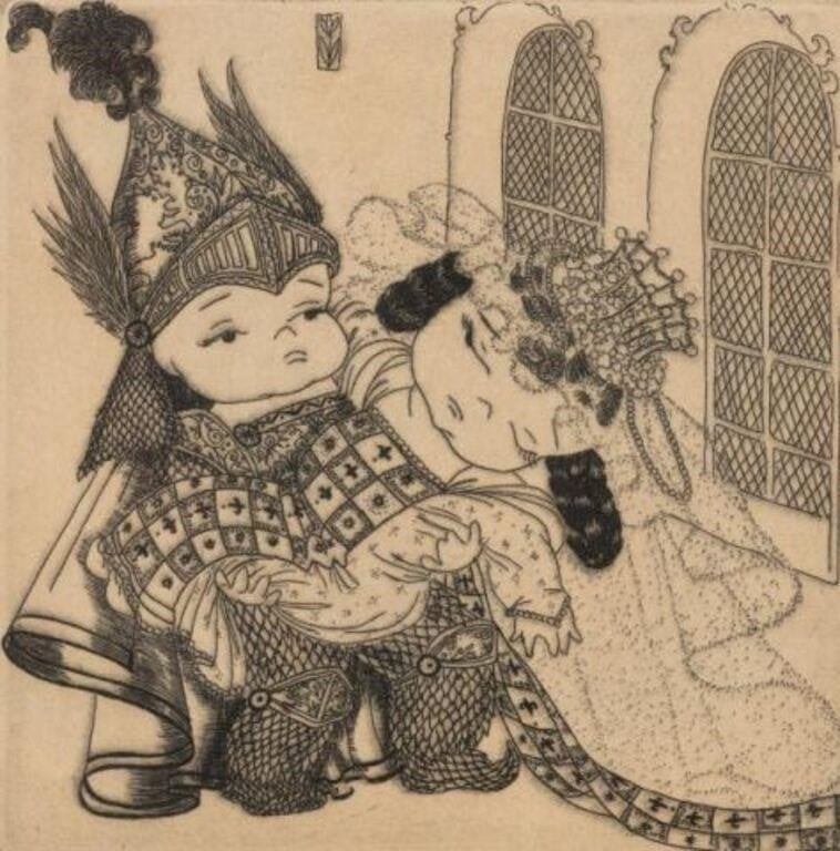 Margaret Gaug | Six Compiled Cherubic Etchings | MutualArt