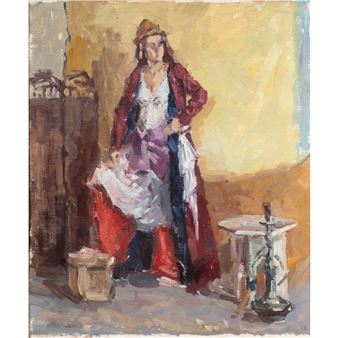 Street Scene with Woman - A. Kovaleva