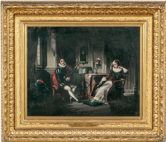 Last interview between Mary Queen of Scots and Chatelard by Henri-Jean Baptiste Victoire Fradelle, 1830