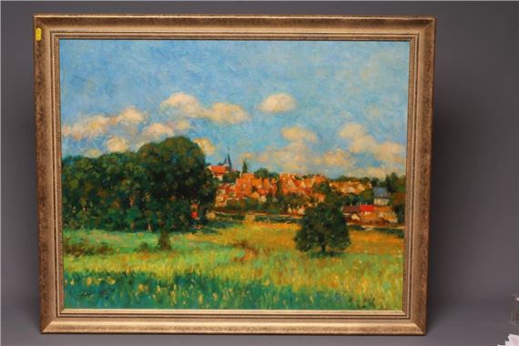 View of a French Town in the Summer - John Mackie