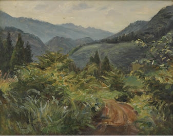 Artwork by Usaburo Ihara, Landscape, Made of oil on canvas