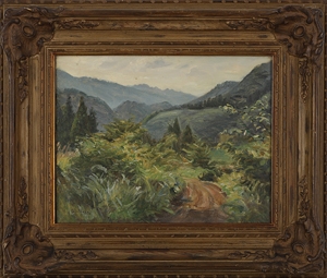 Artwork by Usaburo Ihara, Landscape, Made of oil on canvas