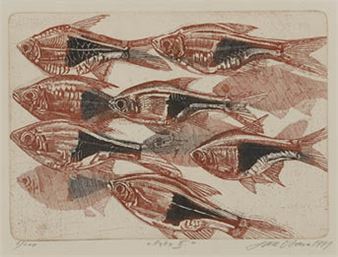 Ryby II (fish II) (a set of 2 - Jan Otava