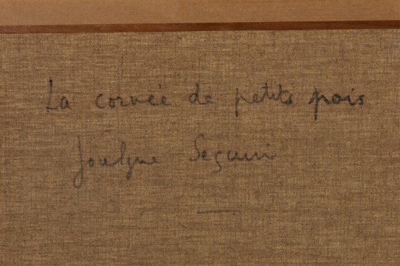 Artwork by Jocelyne Seguin, La Corvee de Petits Pois, Made of Oil On Canvas