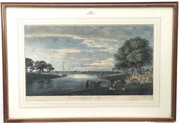 The Lodge & Stables Windsor Great Park and The Great Lake near the Lodge - Thomas Sandby