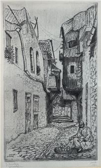 etching of Jerusalem - Jacob Eisenberg