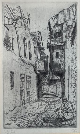 etching of Jerusalem - Jacob Eisenberg