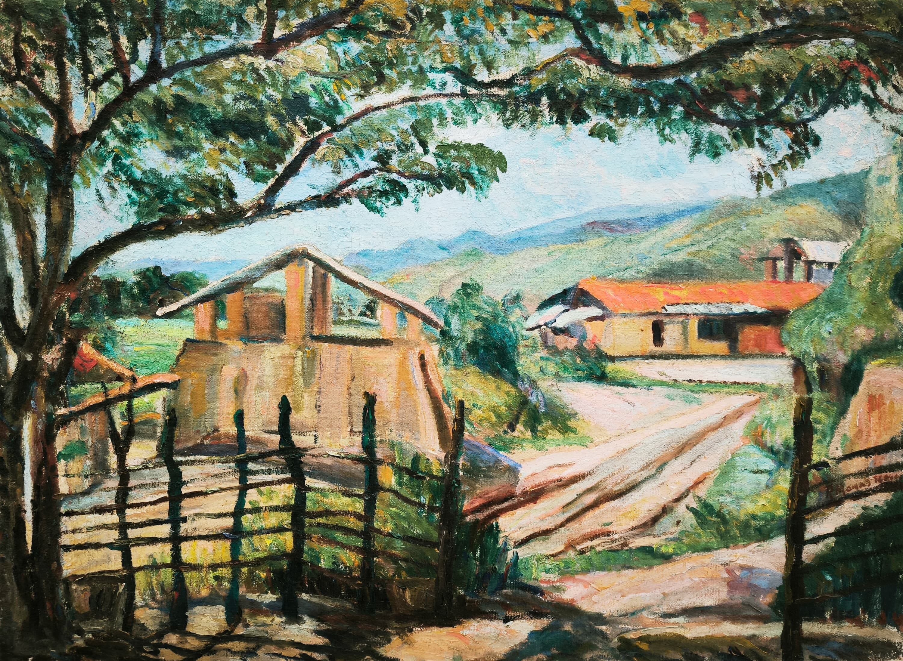 Artwork by Rafael Monasterios, Tejería en Caracas, Made of Óleo