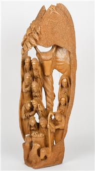 Carved Wood Nativity Scene - Nacius Joseph