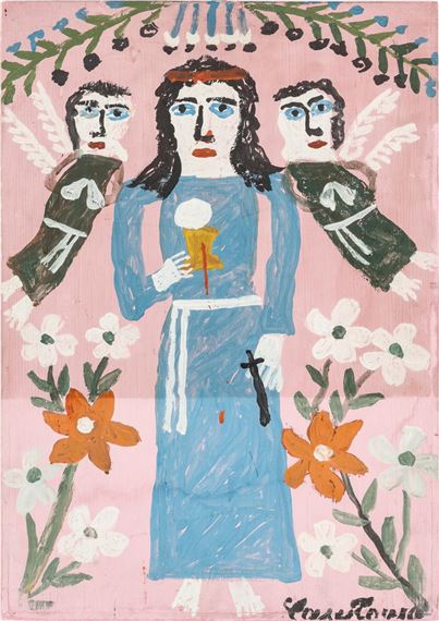 Saint "Barbara" with Angels - Katarzyna Gawlowa