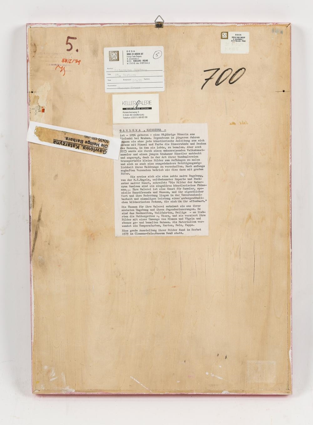 Artwork by Katarzyna Gawlowa, Saint "Barbara" with Angels, Made of Oil Painting On Board