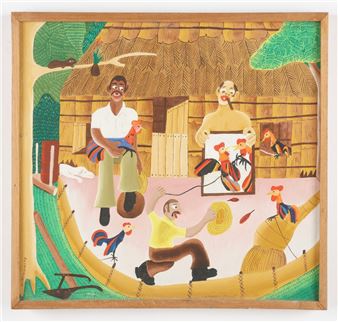 Preparando El Gallo (Cock Fight - Rodriguez Ricardo