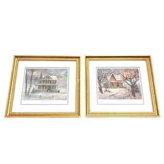 Pair of Gene Roncka Seasonal Prints - Gene Roncka