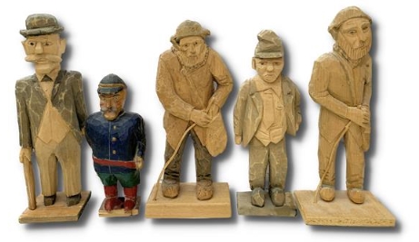 Artwork by Siwer Nilsson, Dřevěné figurky 5 ks, Made of ř𱹴