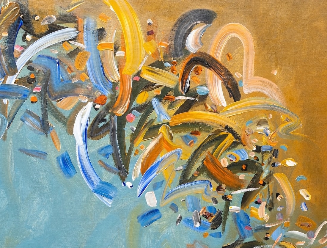 Artwork by Ismail Gulgée, Untitled, Made of Oil On Canvas