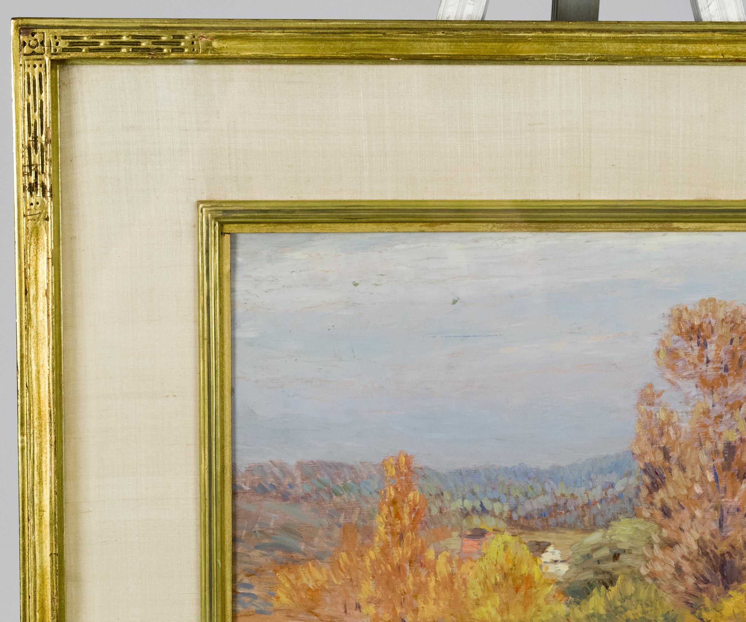 Artwork by Leonard Ochtman, LEONARD OCHTMAN OIL, AUTUMNAL LANDSCAPE, Made of oil on board
