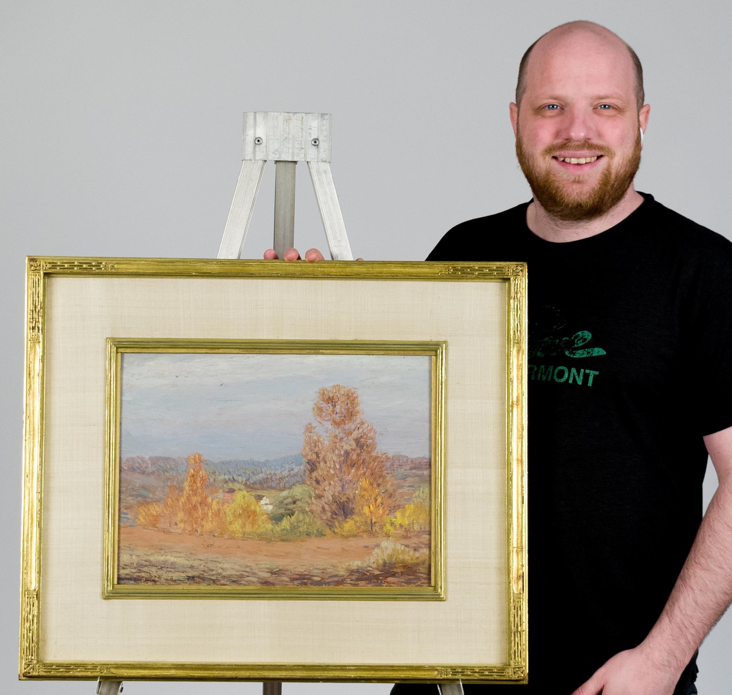 Artwork by Leonard Ochtman, LEONARD OCHTMAN OIL, AUTUMNAL LANDSCAPE, Made of oil on board