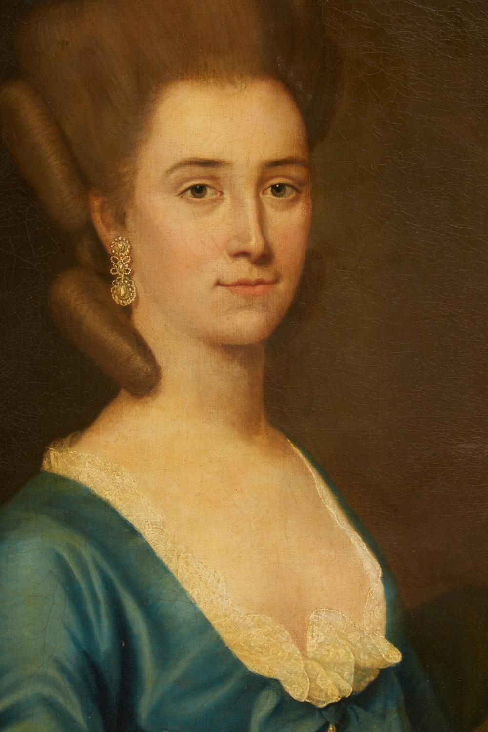 French School, 18th Century | Portrait of a lady in blue | MutualArt