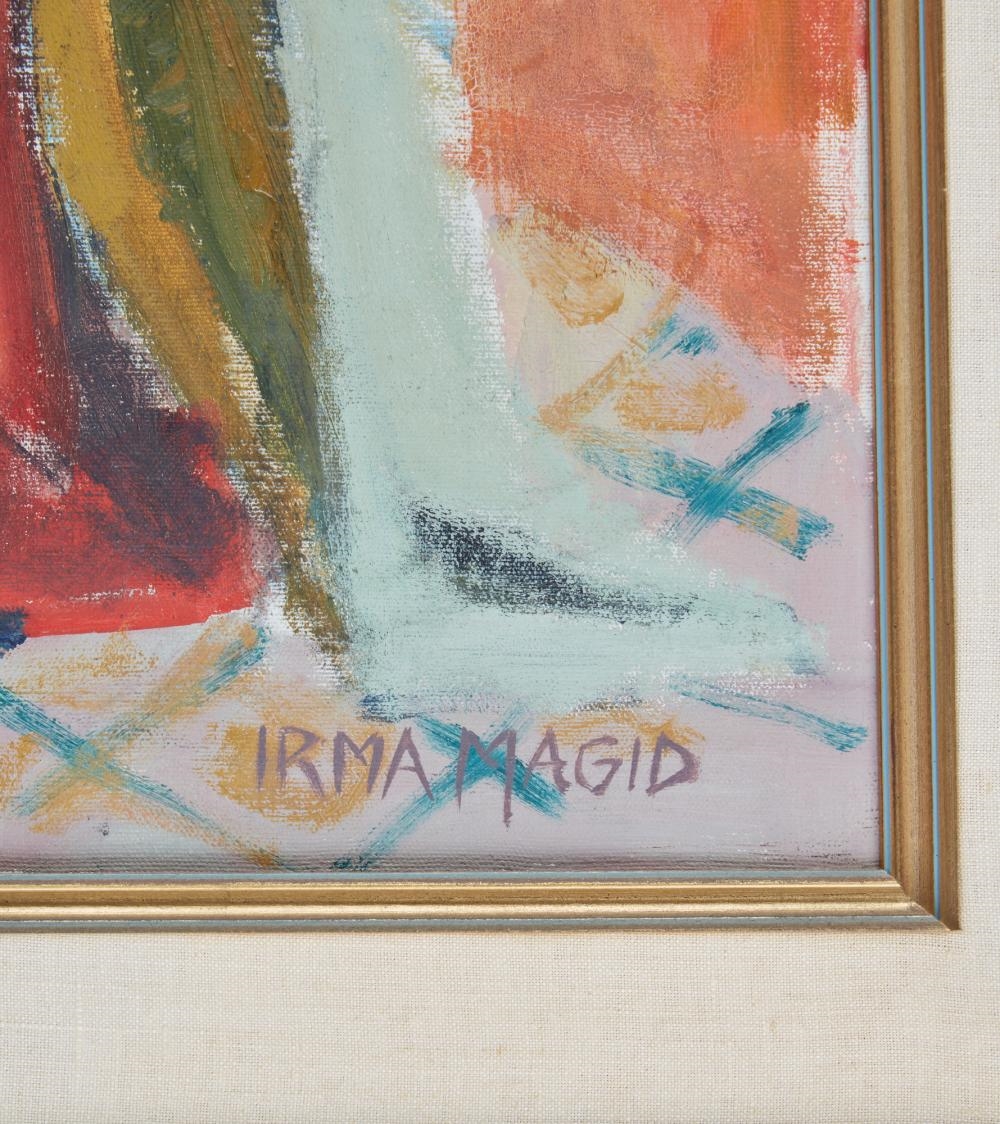 Artwork by Irma Magid, Seated Woman in Blue, Made of oil on canvas