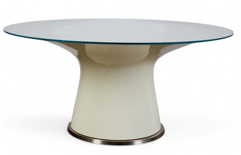 Patrick Jouin | A Patrick Jouin white fiberglass and glass circular ...