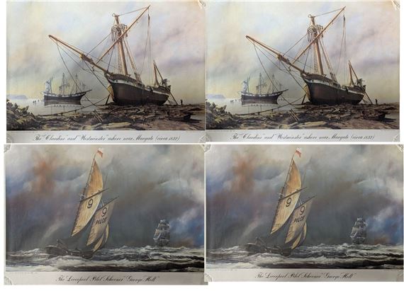 Four vintage 20th-century prints on paper maritime posters - Peter Leath