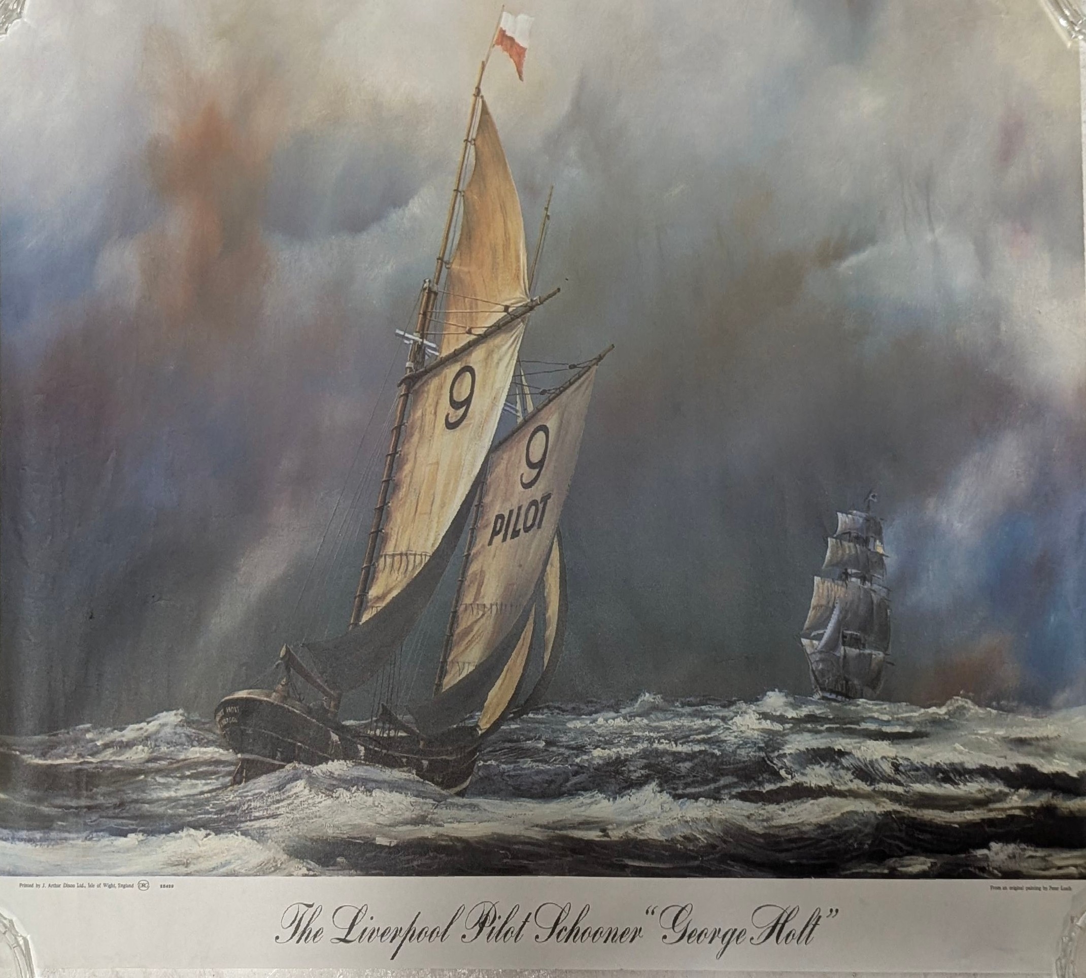 A four-panel maritime print collection featuring detailed ship illustrations.