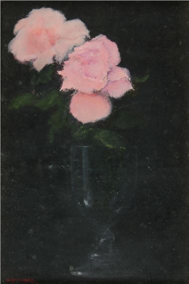 STILL LIFE, PINK ROSES - Stanley Vennard