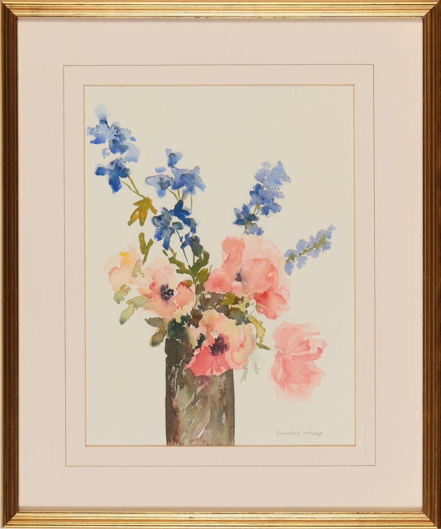 Artwork by Sandra Maze, STILL LIFE, FLOWERS, Made of Watercolour Drawing