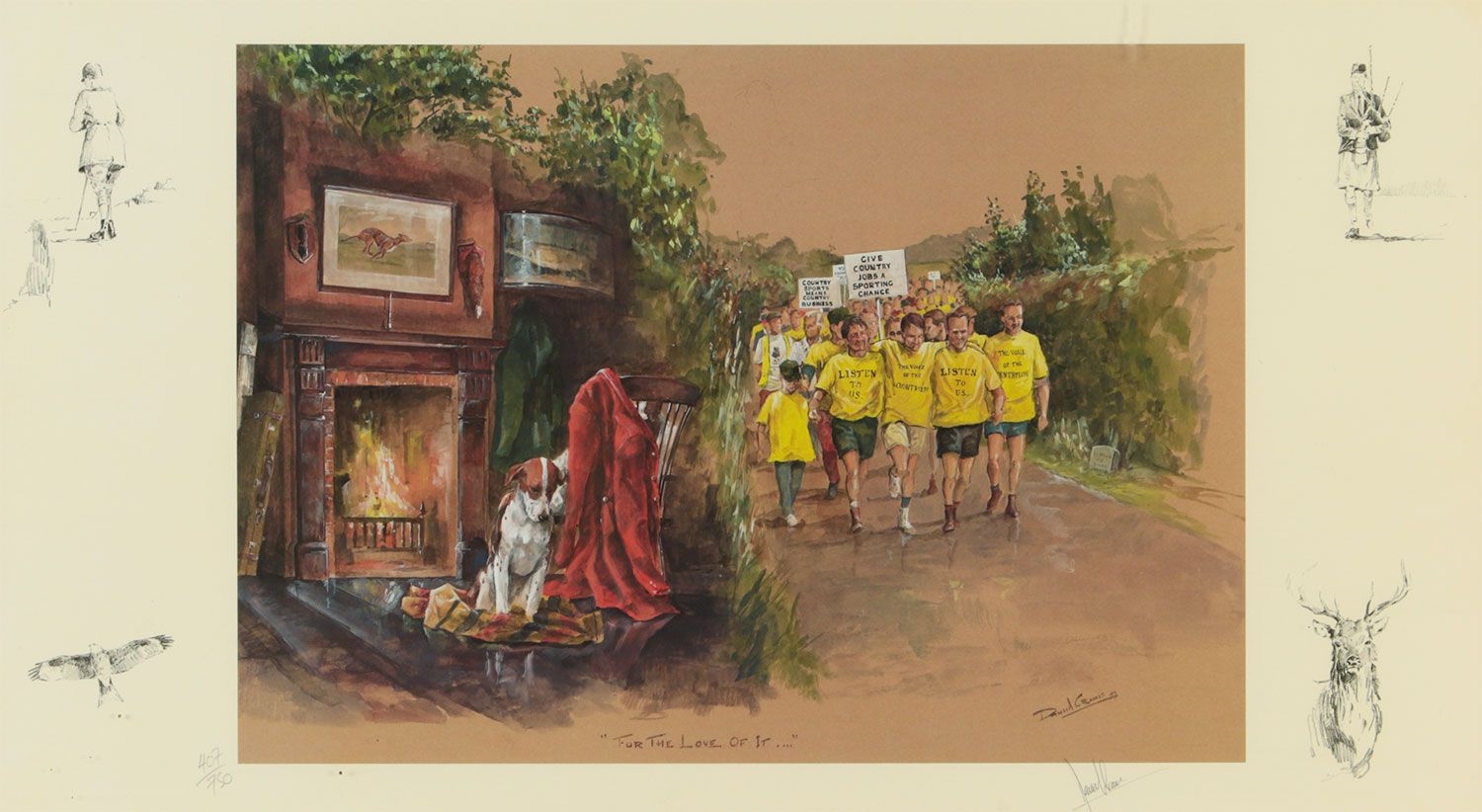 Artwork by David Crane, FOR THE LOVE OF IT, Made of Limited Edition Coloured Print